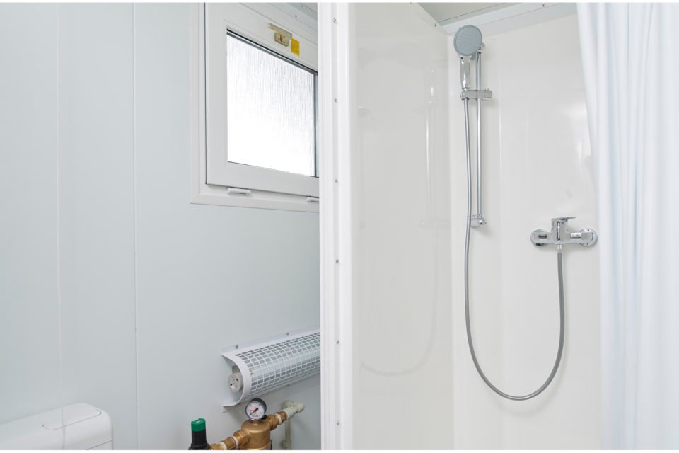 portable restroom with shower